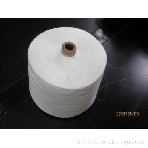 100% Raw White Polyester Sewing Yarn 60s/2 For Thin Fabric
